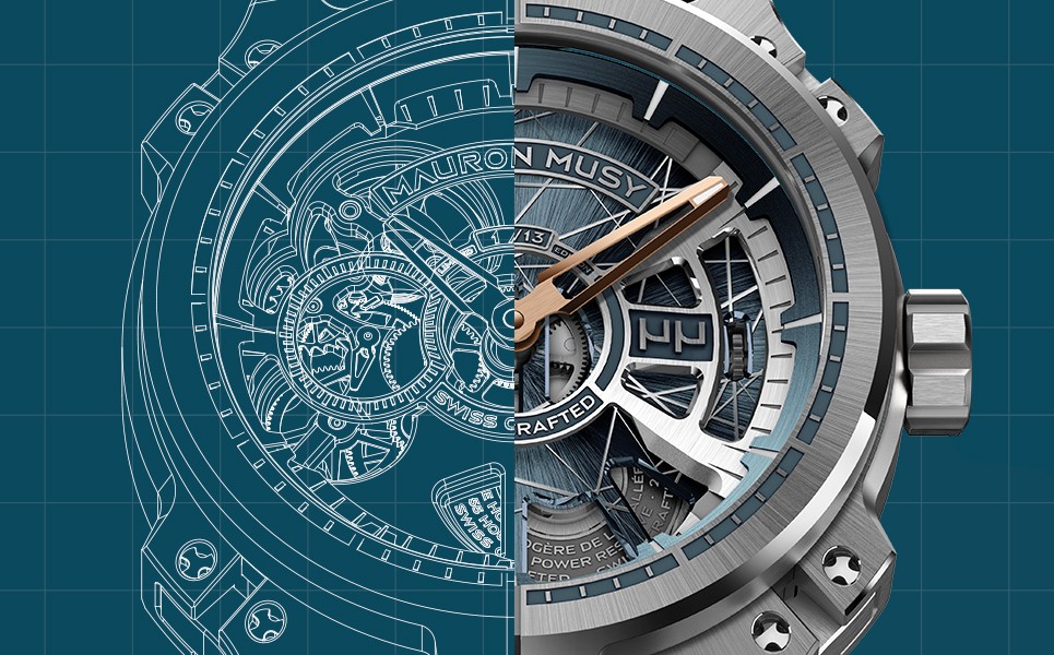 Mauron Musy - Une mécanique stupéfiante née de l'Art architectural et des dessins Blueprint