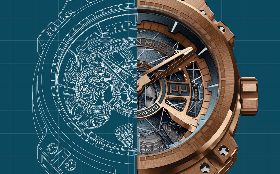 Mauron Musy - Une mécanique stupéfiante née de l'Art architectural et des dessins Blueprint